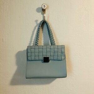 Blue vegan leather bag